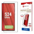 Displex Schutzglas (10H) für Samsung Galaxy S24 Ultra, Eco-Montagerahmen, Privacy Filter, Tempered Glas, Kratzer-resistente Schutzfolie, hüllenfreundlich (Premium Glass Anti-Reflex)