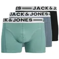 Jack & Jones Boxer Sense Trunks (Packung, 3-St., 3er-Pack) Baumwollmischung, elastisches Bündchen grau M