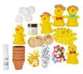 VBS Bastelset Tontopf Küken 10 cm 5 Stück DIY Kreativset für Ostern und Frühling