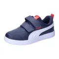 PUMA Courtflex V3 V PS Sneaker, Navy White Red, 33 EU