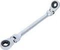 BGS-71028-14X18 Doppel-Ratschen-Ringschlüssel, abwinkelbar, mit E-Profil Ringköp