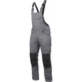 WÜRTH MODYF Arbeitslatzhose Stretch X - professionelle Arbeitshose für Herren - Latzhose mit Reißverschluss - in der Größe 52 in Grau