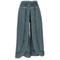 Guru-Shop Relaxhose Palazzohose, Hosenrock, bedruckte natürliche.. alternative Bekleidung grau S