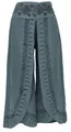 GURU SHOP Palazzohose, Hosenrock, Bedruckte Natürliche Boho Schlaghose, Sommerhose - Taubengrau, Damen, Size:S