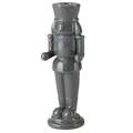 Giftcompany Schiaccianoci, Kerzenhalter, Nussknacker, H20,2cm, dunkelgrau, 7x20,2x6,3cm