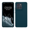 kwmobile Handyhülle für Motorola Moto G86 5G Hülle - Case Silikon - Kabelloses Laden - Schutzhülle Cover in Petrol matt