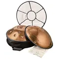 Sonic Energy Sensory Handpan Kupfer – Bb2 Amara, 9 Töne, 432 Hz – Edelstahl – Für Meditation, Yoga, Percussion – Inkl. Zubehör (HPSTL93CU)