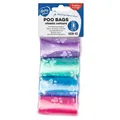 Duvo+ Hundekotbeutel Classic 20Stk mit Pfoten, hygienisch & bunt 4x20