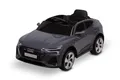 CARETERO - Kinder Elektroauto - Kinderauto Elektrisch mit Fernbedienung - Kinder Auto ab 3, Audi-Optik E-Tron Sportback - Lizenziertes Aufsitzauto mit Kindersicherung und interaktivem Lenkrad - Grau