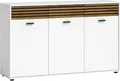 Kommode - 139 x 86 cm - 3 Türen - 3 Schubladen - Evoke Eiche Nachbildung - Weiß matt