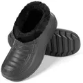 Gummistiefel Uni gefüttert Clogs Damen Herren HEYO Winterstiefel Leicht EVA Gartenschuhe 45 - 45
