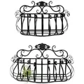 Formano Wandkörbe 2er-Set aus Metall Schwarz