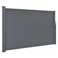 Seitenmarkise Sichtschutz Garten Blickschutz 300x160 cm Dunkelgrau B-WARE