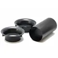 1 Set AEROPORT 4" mit 2 Kurvenflanschen und Reflexrohr Schwarz aus PVC für Box