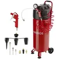 Arebos Kompressor Druckluftkompressor, Luftkompressor, inkl. 13-tlg. Zubehör, 1500 W, max. 10,00 bar, 50,00 l, Luftkompressor 50 L, 14-tlg., Set, stehend