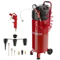 AREBOS Druckluft Kompressor Luftkompressor 50L 10 Bar stehend 13-tlg Zubehör Rot