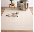 Vimoda Teppich Wohnzimmer neues premium Designteppich modern, Rechteckig, Höhe: 11 mm, Teppich Wohnzimmer 3D effekt Boho Einfarbig hoch-tief Bordüre