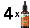4 x NOW Foods Turmeric Extract Liquid, Organic - 59 ml. (275,21 EUR/L)