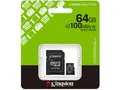 Kingston 64GB microSDXC Canvas Select Plus Gen3 100MB/s A1 Card + Adapter - SD-Karte
