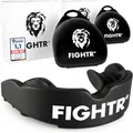FIGHTR® Premium Mundschutz - ideale Atmung & leicht Anpassbar | Sport Zahnschutz für Boxen, MMA, Muay Thai, Hockey & Kampfsport | inkl. Hygiene Box