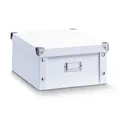 1 kleine Aufbewahrungsbox weiß ca. 260x310x140mm Pappe Zeller