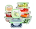 Fresh Master Frischhaltedose 18 tlg. Glas Vorratsdosen Set Frischhaltedosen auslaufsicher luftdicht, Borosililatglas, (Spar-Set, 18-tlg), 100% auslaufsichere + luftdichte Vorratsdosen mit Deckel