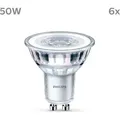 Philips Spot PAR16 GU10 x6, 50 W, 4,6 W, 50 W, GU10, 390 lm, 15000 h, Kaltweiße