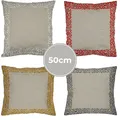 4er Set Zierkissen Dekokissen Kissenbezug Kissen Sofakissen Kopfkissen 50x50cm