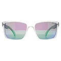 Superdry Kobe 183 Kristall und grüner Spiegel Sonnenbrille