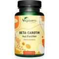 Vegavero Beta Carotin | 180 Kapseln | mit 7 mg Beta Carotin pro Kapsel aus 140 mg Karotten-Extrakt | vegan