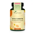 Vegavero Beta Carotin Kapseln hochdosiert 180 Stück - 7 mg natürliches Beta Carotin aus 100% natürlichem Karottenextrakt - Bräunungskapseln zum Einnehmen - Vegan & ohne Zusatzstoffe
