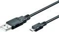 USB Anschlusskabel USB A Stecker auf Micro B Stecker 0,15m