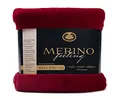 Gözze - Gemütliche Kuscheldecke, Merino Feeling, Wendbar, Hohe Dichte 600 g/m², 150 x 200 cm - Kaminrot, Karminrot