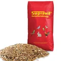 Supravit Wachtelfutter 25kg | Vollwertige Körnermischung für Wachteln, Legewachteln und Hühner als Alleinfutter | Wachtel Futter mit Hirse Glanz Perillasaat Raps Haferflocken Hafer und Leinsamen