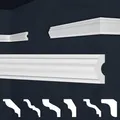 MARBET DESIGN Stuckleisten XPS Styropor weiß - Wandleisten Stuck Dekorbau Leisten E-Leisten - (Musterstück E-18)