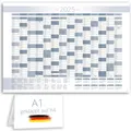 XXL Jahreskalender 2025/2026 in A1 Blau-Grau Kalender Wandkalender