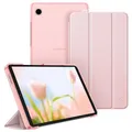Fintie Hülle für Samsung Galaxy Tab A11 8,7" 2025/ Tab A9 8.7 Zoll Tablet, Ultra Dünn Schutzhülle mit Transparenter Rückseite, Roségold