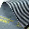 Isoliermatte 50.000 Volt, 4,5mm, 1m² 1,2 x 0,83m VDE 0303 Gummimatte, Feinriefenmatte