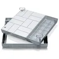 Zarges Schachtabdeckung aus Edelstahl mit Wanne 1000 mm x 1000 mm