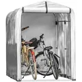 SoBuy Fahrradgarage, Silber, Metall, 120x163x176 cm, Aufbewahrung & Schutzhüllen, Geräteschuppen