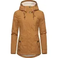 Ragwear Winterjacke Monade Damen Winterparka mit Kapuze und m. Fleece gefüttert braun XXL (44)