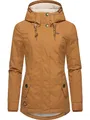 Ragwear Damen warme kurze Winterjacke mit Kapuze Monade Intl Brown Sugar24 Gr. XXL