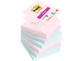 Post-it® Haftnotizen Super Sticky Z-Notes R330-6SS-SOUL, B 76 x T 76 mm, PEFC®-Papier, farbig, 6 Blöcke, 90 Blatt/Block