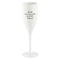 Koziol Glas mit Spruch CHEERS No. 1, bruchsicheres und stoßfestes Sektglas, aus thermoplastischem Material, isoliert 4x besser als Glas, 100 ml, 1 Stück