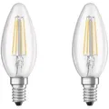 Led Flamme Clair Filament 4w E14 Froid Boite De 2 - Osram