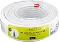 Goobay 90 dB SAT Koaxialkabel, 2x geschirmt, 25 m, Weiß - für digitale SAT- und BK-Kabelanlagen mit Stahl/Kupfer Innenleiter (49760)