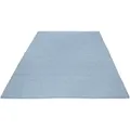 LUXOR living Teppich Liv, LAGERRÄUMUNG, rechteckig, Höhe: 12 mm, Handweb, reine Baumwolle, handgewebt, Uni-Farben, leicht meliert blau 120 cm x 170 cm x 12 mm