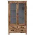 Vitrine Rami 100x180x45 aus indischem Sheesham-Massivholz
