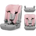 Kinderkraft I-COMFY Autokindersitz 3-in-1 i-Size 76–150 cm, 15 Monate bis 12 Jahre, R129, EASY GROW, H-GUARD, SPS, 10 Neigungspositionen, Rosa - Rosa