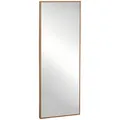 HOMCOM Wandspiegel Garderobenspiegel 125 x 45cm Flurspiegel mit Holzrahmen Ganzkörperspiegel Hängespiegel Wohnzimmerspiegel für Schlafzimmer Natur